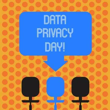 Writing note showing Data Privacy Day. Business photo showcasing date in January Illustrazione stock