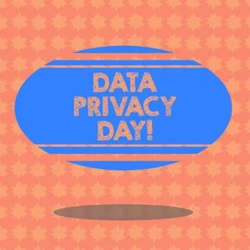Writing note showing Data Privacy Day. Business photo showcasing date in January Illustrazione stock