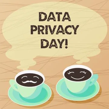 Writing note showing Data Privacy Day. Business photo showcasing date in January Ilustração Stock