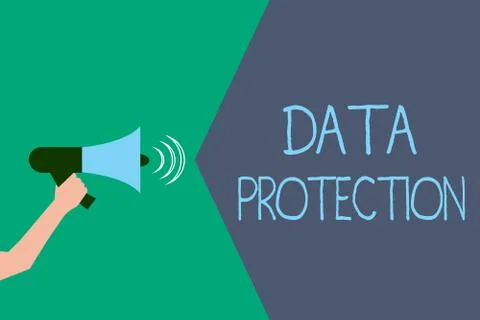 Writing note showing Data Protection. Business photo showcasing Protect IP Stock Illustration