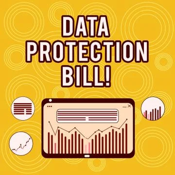 Writing note showing Data Protection Bill. Business photo showcasing control how イラスト素材