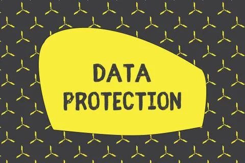 Writing note showing Data Protection. Business photo showcasing Protect IP Stock Illustration