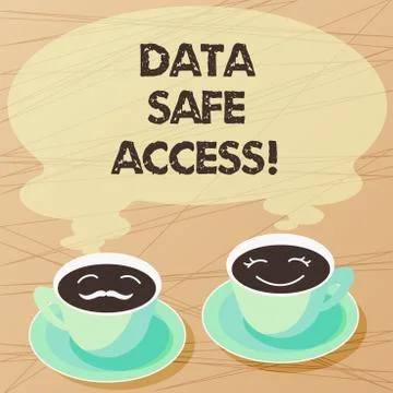 Writing note showing Data Safe Access. Business photo showcasing protective Illustrazione stock