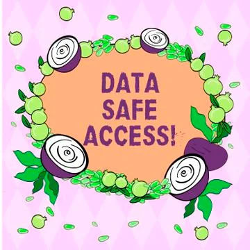 Writing note showing Data Safe Access. Business photo showcasing protective Stockillustratie