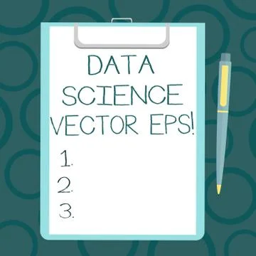 Writing note showing Data Science photo Eps. Business photo showcasing Digital Illustrazione stock