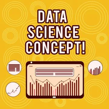 Writing note showing Data Science Concept. Business photo showcasing extraction Stock Illustration