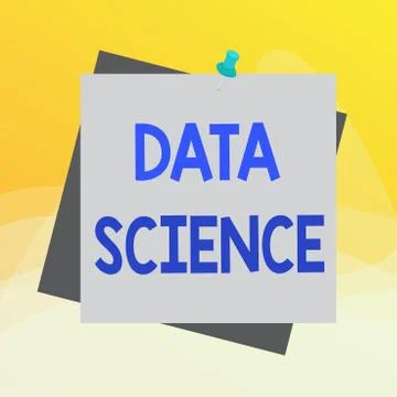 Writing note showing Data Science. Business photo showcasing multidisciplinary Stockillustratie