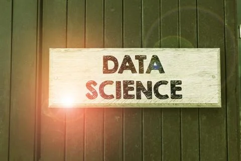 Writing note showing Data Science. Business photo showcasing multidisciplinary Stock Photos