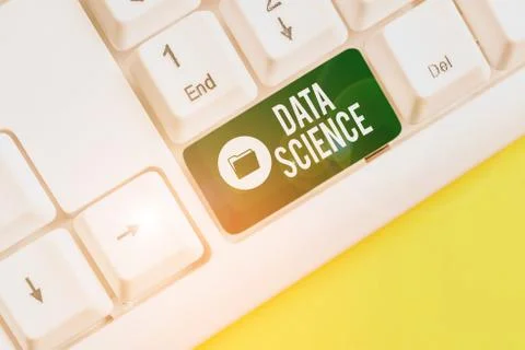 Writing note showing Data Science. Business photo showcasing multidisciplinary Stock Photos