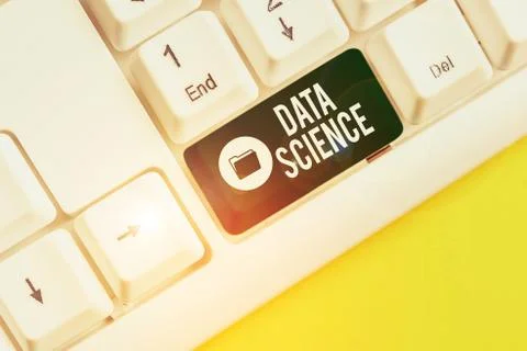 Writing note showing Data Science. Business photo showcasing multidisciplinary Stock Photos