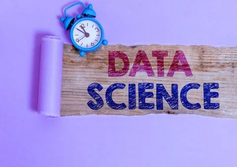 Writing note showing Data Science. Business photo showcasing multidisciplinary Stock Photos
