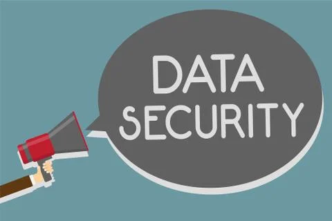 Writing note showing Data Security. Business photo showcasing Confidentiality イラスト素材