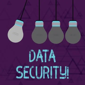 Writing note showing Data Security. Business photo showcasing the process of Stock Illustration
