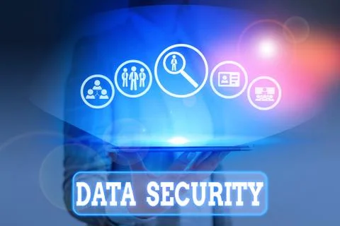 Writing note showing Data Security. Business photo showcasing the process of Stock Photos