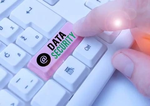 Writing note showing Data Security. Business photo showcasing the process of 스톡 사진