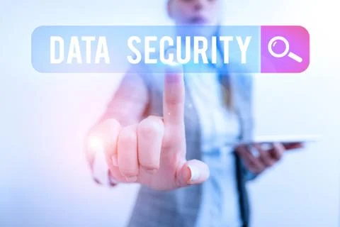 Writing note showing Data Security. Business photo showcasing the process of Stock-Fotos