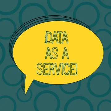 Writing note showing Data As A Service. Business photo showcasing Online files Stock Illustration