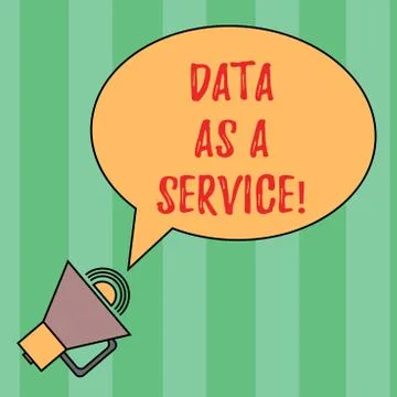 Writing note showing Data As A Service. Business photo showcasing Online files Stock Illustration