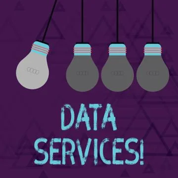 Writing note showing Data Services. Business photo showcasing thirdparty 스톡 일러스트