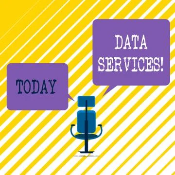 Writing note showing Data Services. Business photo showcasing thirdparty 스톡 일러스트
