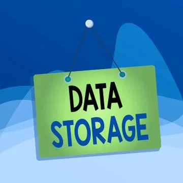 Writing note showing Data Storage. Business photo showcasing the act of Illustrazione stock