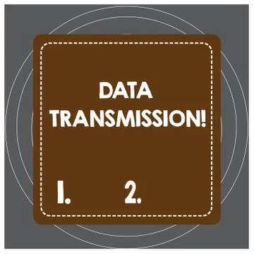 Writing note showing Data Transmission. Business photo showcasing sending data 库存插图
