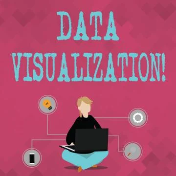 Writing note showing Data Visualization. Business photo showcasing Illustrazione stock