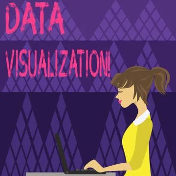 Writing note showing Data Visualization. Business photo showcasing Illustrazione stock