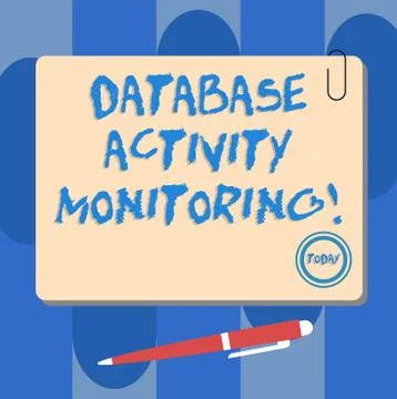 Writing note showing Database Activity Monitoring. Business photo showcasing the 스톡 일러스트