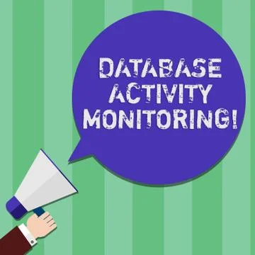Writing note showing Database Activity Monitoring. Business photo showcasing the 스톡 일러스트
