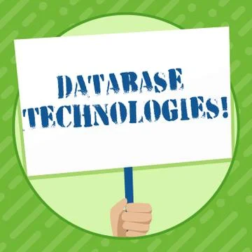 Writing note showing Database Technologies. Business photo showcasing 库存插图