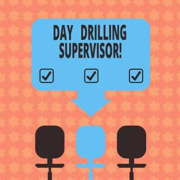Writing note showing Day Drilling Supervisor. Business photo showcasing In 스톡 일러스트