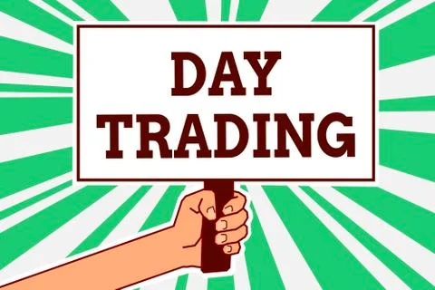 Writing note showing Day Trading. Business photo showcasing securities Stock Illustration