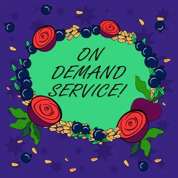 Writing note showing On Deanalysisd Service. Business photo showcasing allow Stock Illustration