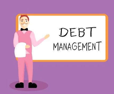 Writing note showing Debt Management. Business photo showcasing The formal 스톡 일러스트