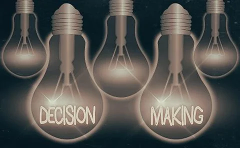Writing note showing Decision Making. Business photo showcasing to choose the Stock Illustration