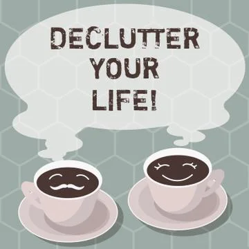 Writing note showing Declutter Your Life. Business photo showcasing remove Stock Illustration