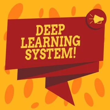 Writing note showing Deep Learning System. Business photo showcasing collection Stock Illustration