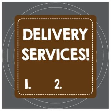 Writing note showing Delivery Services. Business photo showcasing the transport イラスト素材