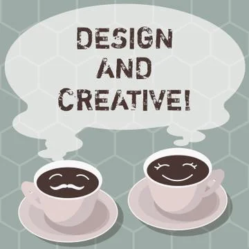 Writing note showing Design And Creative. Business photo showcasing involving Illustrazione stock