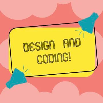 Writing note showing Design And Coding. Business photo showcasing tool that can Illustrazione stock