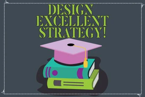 Writing note showing Design Excellent Management. Business photo showcasing Illustrazione stock