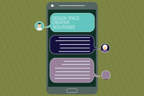 Writing note showing Design Space Creative Solutions. Business photo showcasing イラスト素材