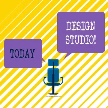 Writing note showing Design Studio. Business photo showcasing workplace for Ilustración de archivo