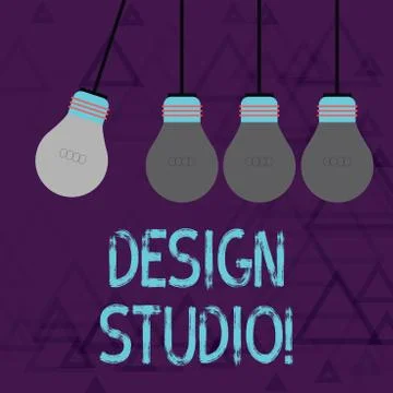 Writing note showing Design Studio. Business photo showcasing workplace for Stock Illustration