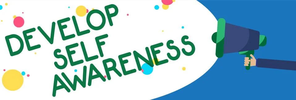 Writing note showing Develop Self Awareness. Business photo showcasing increa Illustrazione stock