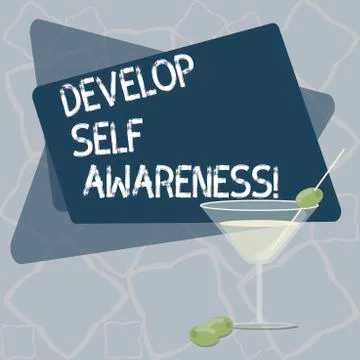 Writing note showing Develop Self Awareness. Business photo showcasing Improve イラスト素材