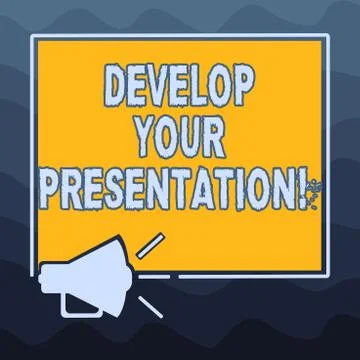 Writing note showing Develop Your Presentation. Business photo showcasing 스톡 일러스트
