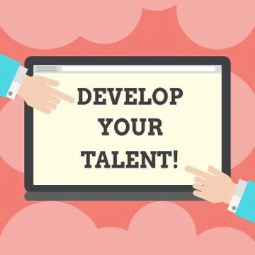 Writing note showing Develop Your Talent. Business photo showcasing improve イラスト素材