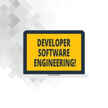 Writing note showing Developer Software Engineering. Business photo showcasing Stock Illustration